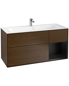 Villeroy und Boch Finion Villeroy und Boch Finion G070PDGN 119.6x59.1cm, Emotion, shelf on the right black matt lacquer, walnut veneer