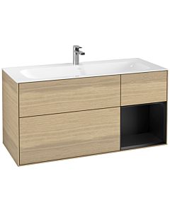 Villeroy und Boch Finion Villeroy und Boch Finion G070PDPC 119.6x59.1cm, Emotion, shelf right black matt lacquer, Oak Veneer