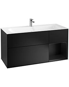 Villeroy und Boch Finion Villeroy und Boch G070PDPD 119,6x59,1cm, Emotion, étagère à droite Laque noire mate, Laque noire mate