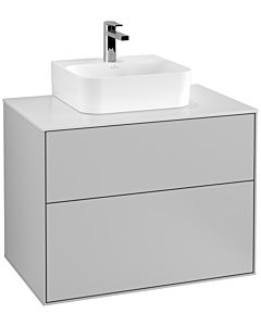 Villeroy und Boch Finion Waschtischunterschrank G08100GJ 80x60,3x50,1cm, Emotion, Abdeckplatte white matt, Light grey matt
