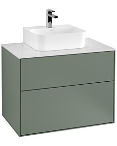 Villeroy und Boch Finion Villeroy und Boch G08100GM 80x60.3x50.1cm, Emotion, plaque de finition blanc mat, Olive Matt Lacquer