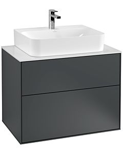 Villeroy und Boch Finion Waschtischunterschrank G09100HG 80x60,3x50,1cm, Emotion, Abdeckplatte white matt, Midnight Blue Matt Lacquer