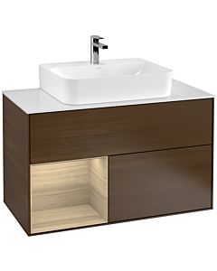 Villeroy und Boch Finion Villeroy und Boch Finion G111PCGN 100cm, cover plate white matt, Emotion, shelf left Oak Veneer , Oak Veneer veneer