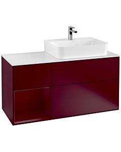 Villeroy und Boch Finion Villeroy und Boch Finion G141HBHB 120cm, cover plate white matt, Emotion, shelf left Peony , Peony Matt