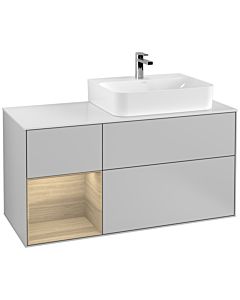 Villeroy und Boch Finion Villeroy und Boch Finion G141PCGJ 120cm, cover plate white matt, Emotion, shelf left Oak Veneer , light gray matt