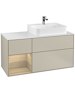 Villeroy und Boch Finion Villeroy und Boch Finion G141PCHH 120cm, cover plate white matt, Emotion, shelf left Oak Veneer , Sand Matt Lacquer