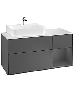 Villeroy und Boch Finion Villeroy und Boch Finion G151GKGK 120cm, cover plate white matt, Emotion, shelf left anthracite matt, anthracite matt