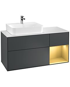 Villeroy und Boch Finion Villeroy und Boch Finion G151HFHG 120cm, cover plate white matt, Emotion, shelf left gold matt, midnight Blue Matt Lacquer