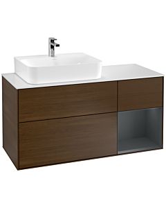 Villeroy und Boch Finion Villeroy und Boch Finion G151HGGN 120cm, cover plate white matt, Emotion, shelf left Midnight Blue Matt Lacquer , Blue Matt Lacquer veneer