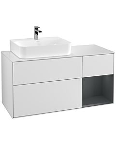 Villeroy und Boch Finion Villeroy und Boch Finion G151HGMT 120cm, cover plate white matt, Emotion, shelf left Midnight Blue Matt Lacquer , white matt lacquer