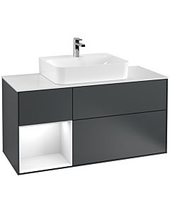 Villeroy und Boch Finion Villeroy und Boch Finion G161GFHG 120cm, cover plate white matt, Emotion, shelf left Glossy white lacquer, Midnight Blue Matt Lacquer