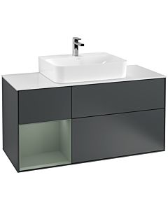 Villeroy und Boch Finion Villeroy und Boch Finion G161GMHG 120cm, cover plate white matt, Emotion, shelf left Olive Matt Lacquer , midnight Blue Matt Lacquer