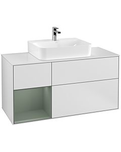 Villeroy und Boch Finion Villeroy und Boch Finion G161GMMT 120cm, cover plate white matt, Emotion, shelf left Olive Matt Lacquer , white matt lacquer