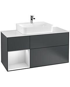 Villeroy und Boch Finion Villeroy und Boch Finion G161MTHG 120cm, cover plate white matt, Emotion, shelf left white matt lacquer, midnight Blue Matt Lacquer