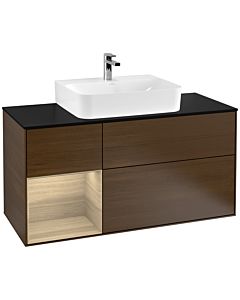 Villeroy und Boch Finion Villeroy und Boch Finion G162PCGN 120cm, cover plate black matt, Emotion, shelf left Oak Veneer , Oak Veneer veneer