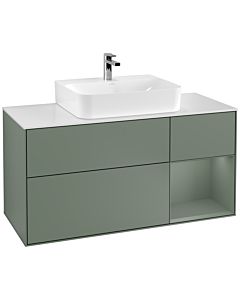 Villeroy und Boch Finion Villeroy und Boch Finion G171GMGM 120cm, cover plate matt white, emotion, shelf on the right Olive Matt Lacquer , Olive Matt Lacquer
