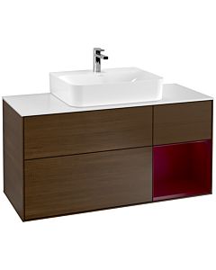 Villeroy und Boch Finion Villeroy und Boch Finion G171HBGN 120cm, cover plate matt white, emotion, shelf on the right Peony , Peony veneer