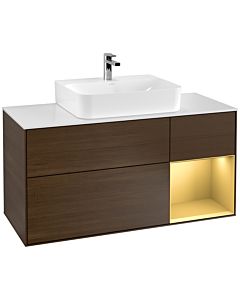 Villeroy und Boch Finion Villeroy und Boch Finion G171HFGN 120cm, cover plate white matt, emotion, shelf right gold matt, walnut veneer
