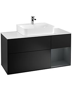 Villeroy und Boch Finion Villeroy und Boch Finion G171HGPD 120cm, cover plate white matt, Emotion, shelf on the right Midnight Blue Matt Lacquer , black matt lacquer