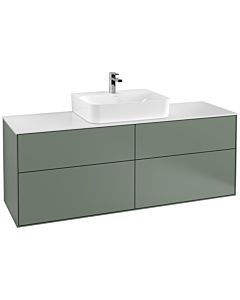 Villeroy und Boch Finion Waschtischunterschrank G19100GM 160x60,3cm, Emotion, Abdeckplatte white matt, Olive Matt Lacquer
