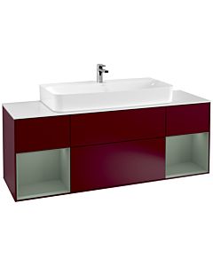 Villeroy und Boch Finion Villeroy und Boch Finion G211GMHB 160cm, cover plate white matt, Emotion, shelves olive matt lacquer, Peony Matt