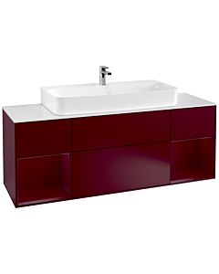 Villeroy und Boch Finion Villeroy und Boch G211HBHB 160cm, plaque de finition blanc mat, Emotion, étagères Peony laqué mat, Peony Matt