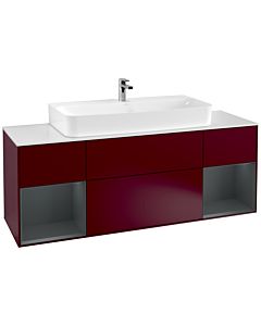 Villeroy und Boch Finion Villeroy und Boch Finion G211HGHB 160cm, cover plate white matt, Emotion, shelves Midnight matt lacquer, Peony Matt