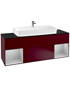 Villeroy und Boch Finion Villeroy und Boch Finion G212GJHB 160cm, cover plate black matt, Emotion, shelves light gray matt lacquer, Peony Matt