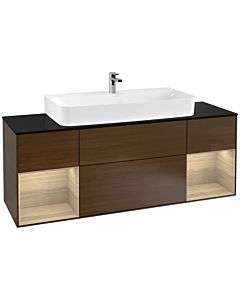 Villeroy und Boch Finion Villeroy und Boch Finion G212PCGN 160cm, cover plate black matt, Emotion, shelves Oak Veneer , Oak Veneer veneer