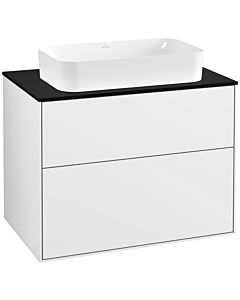 Villeroy und Boch Finion Villeroy und Boch Finion G22200GF 80x60.3cm, Emotion, cover plate black matt, Glossy white lacquer