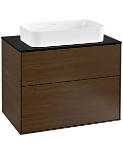 Villeroy und Boch Finion Villeroy und Boch Finion G22200GN 80x60.3cm, Emotion, cover plate black matt, walnut veneer