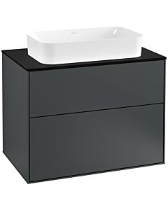 Villeroy und Boch Finion Villeroy und Boch Finion G22200HG 80x60.3cm, Emotion, cover plate black matt, Midnight Blue Matt Lacquer