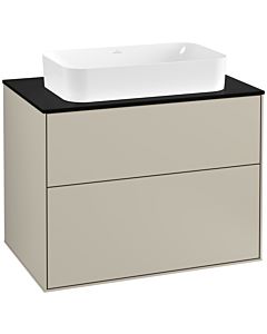 Villeroy und Boch Finion Villeroy und Boch G22200HH 80x60.3cm, Emotion, plaque de finition noir mat, Sand Matt Lacquer