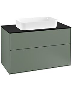 Villeroy und Boch Finion Villeroy und Boch G23200GM 100x60,3cm, Emotion, plaque de finition noir mat, Olive Matt Lacquer