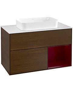 Villeroy und Boch Finion Villeroy und Boch Finion G251HBGN 100cm, cover plate white matt, Emotion, shelf on the right Peony , Peony veneer