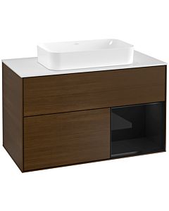 Villeroy und Boch Finion Villeroy und Boch Finion G251PHGN 100cm, cover plate white matt, Emotion, shelf right Glossy Black Lacquer , Glossy Black Lacquer veneer