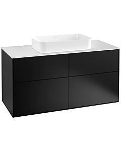 Villeroy und Boch Finion Waschtischunterschrank G26100PD 120x60,3cm, Emotion, Abdeckplatte white matt, Black matt lacquer