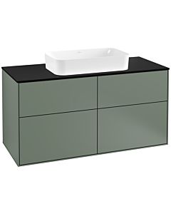 Villeroy und Boch Finion Waschtischunterschrank G26200GM 120x60,3cm, Emotion, Abdeckplatte black matt, Olive Matt Lacquer