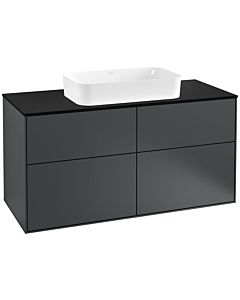 Villeroy und Boch Finion Waschtischunterschrank G26200HG 120x60,3cm, Emotion, Abdeckplatte black matt, Midnight Blue Matt Lacquer