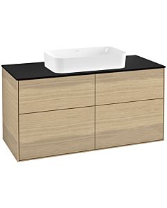 Villeroy und Boch Finion Waschtischunterschrank G26200PC 120x60,3cm, Emotion, Abdeckplatte black matt, Oak Veneer