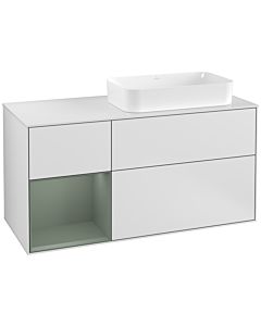 Villeroy und Boch Finion Villeroy und Boch Finion G271GMMT 120cm, cover plate white matt, Emotion, shelf left Olive Matt Lacquer , white matt lacquer