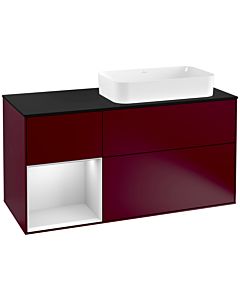 Villeroy und Boch Finion Villeroy und Boch Finion G272MTHB 120cm, cover plate black matt, Emotion, shelf left white matt lacquer, Peony Matt