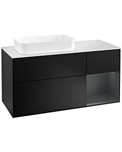 Villeroy und Boch Finion Villeroy und Boch Finion G281HGPD 120cm, cover plate white matt, Emotion, shelf on the right Midnight Blue Matt Lacquer , black matt lacquer