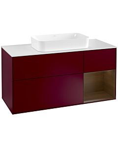 Villeroy und Boch Finion Villeroy und Boch Finion G301GNHB 120cm, cover plate white matt, Emotion, shelf on the right Peony Matt veneer, Peony Matt