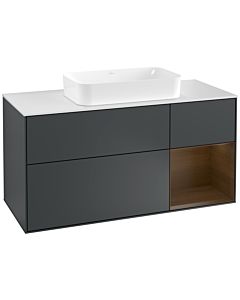 Villeroy und Boch Finion Villeroy und Boch Finion G301GNHG 120cm, cover plate white matt, Emotion, shelf on the right Blue Matt Lacquer veneer, midnight Blue Matt Lacquer