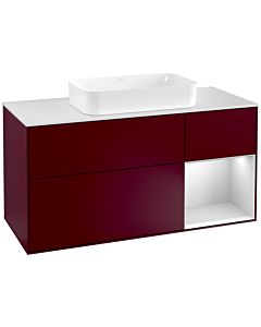 Villeroy und Boch Finion Villeroy und Boch Finion G301MTHB 120cm, cover plate white matt, Emotion, shelf on the right white matt lacquer, Peony Matt