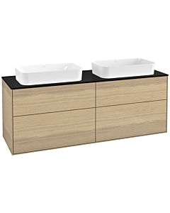 Villeroy und Boch Finion Villeroy und Boch Finion G31200PC 160x60.3cm, Emotion, cover plate black matt, Oak Veneer