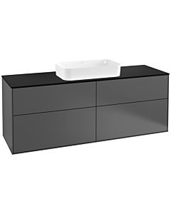 Villeroy und Boch Finion Villeroy und Boch G32200GK 160x60,3cm, Emotion, plaque de finition noir mat, anthracite mat