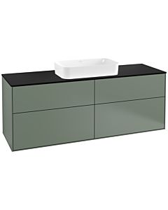 Villeroy und Boch Finion Villeroy und Boch G32200GM 160x60,3cm, Emotion, plaque de finition noir mat, Olive Matt Lacquer