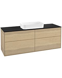 Villeroy und Boch Finion Waschtischunterschrank G32200PC 160x60,3cm, Emotion, Abdeckplatte black matt, Oak Veneer
